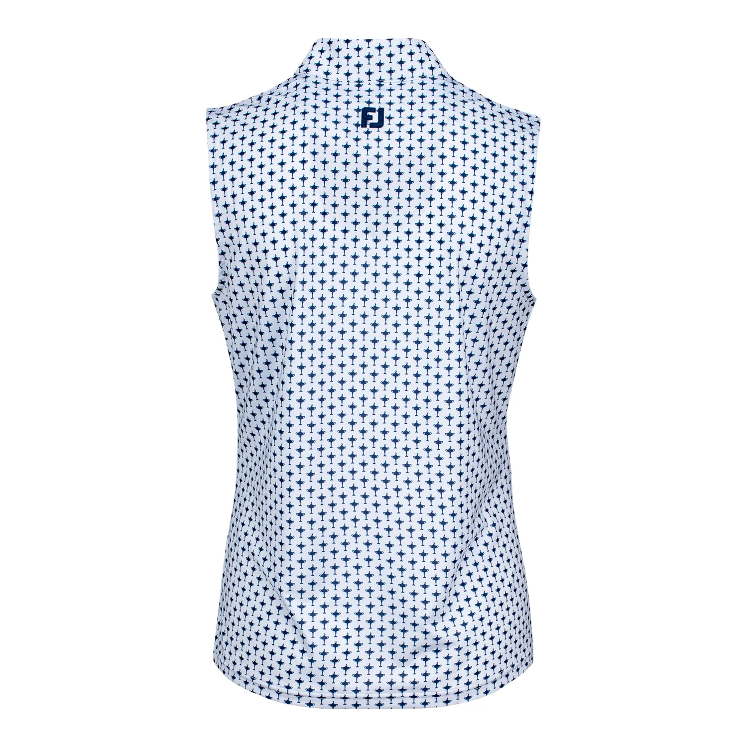 FootJoy 2025 Ryder Cup Women's Sleeveless Polo in White and Navy - Image 5