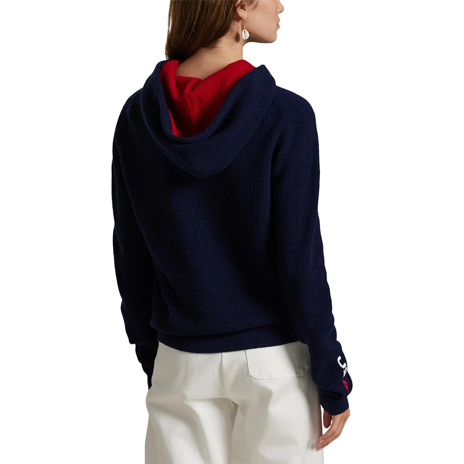 Ralph Lauren 2025 Ryder Cup Women's Wool Cotton Hoodie in Refined Navy - Image 3