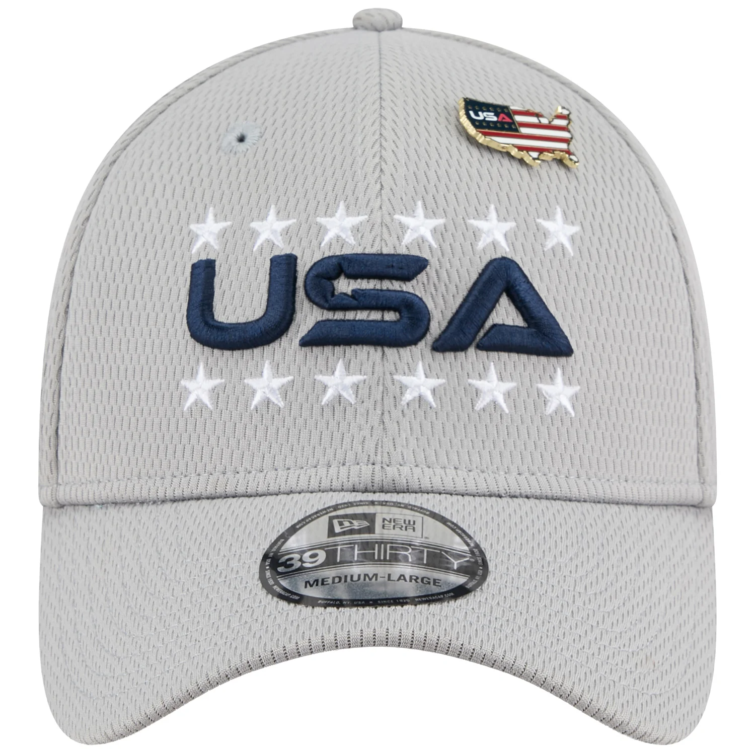 New Era 2025 Ryder Cup Team Uniform Friday 39Thirty Hat in Light Grey - Image 3