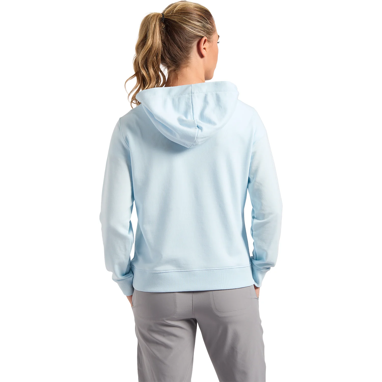 FootJoy 1927 Trophy Women's Hooded Sweatshirt in Light Blue - Image 5